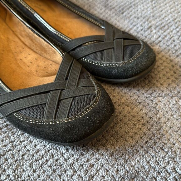 Natural Soul Black Suede Comfort Flats Loafers Size 8.5M‎ - Picture 3 of 10